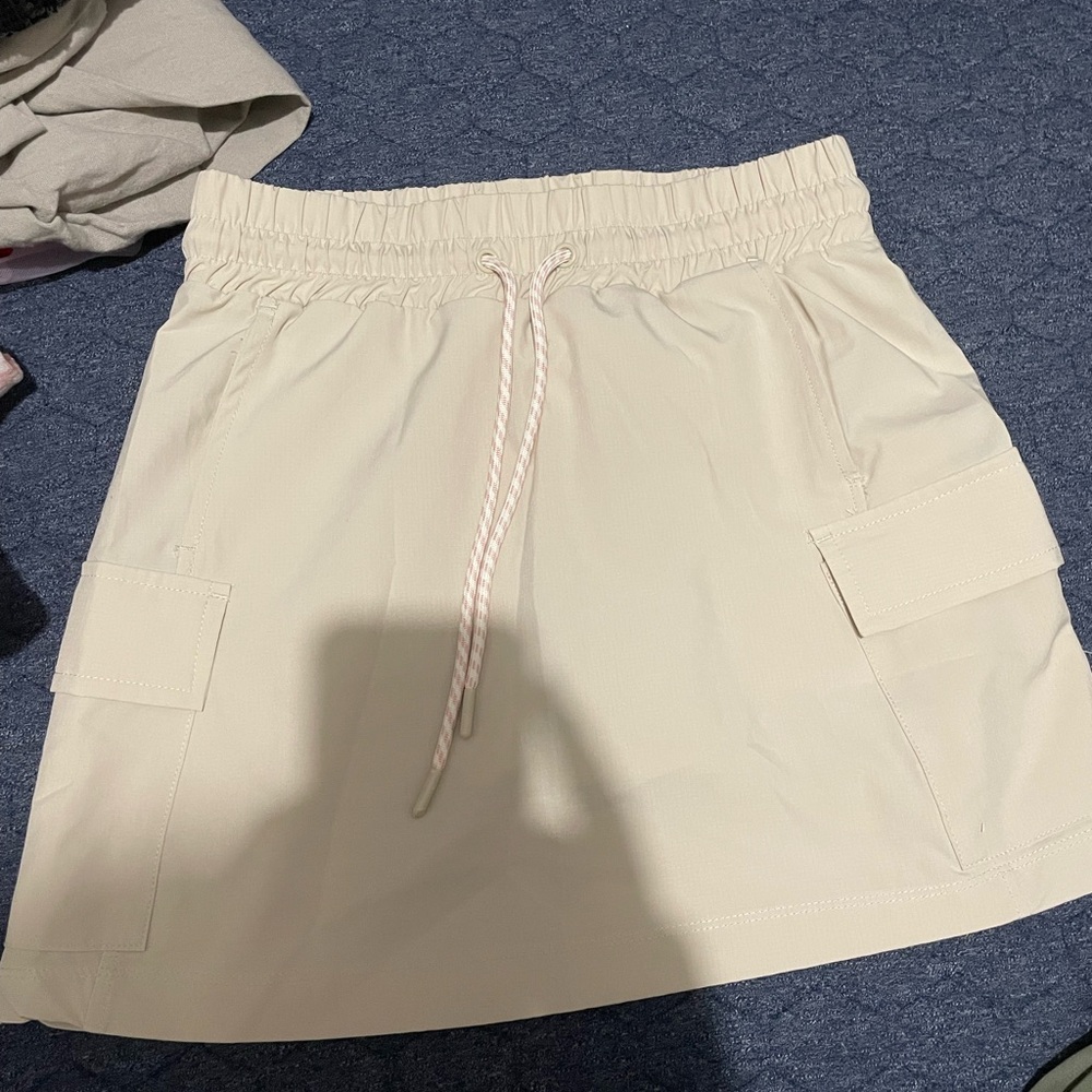 Avalanche Cream Skirt with Drawstring